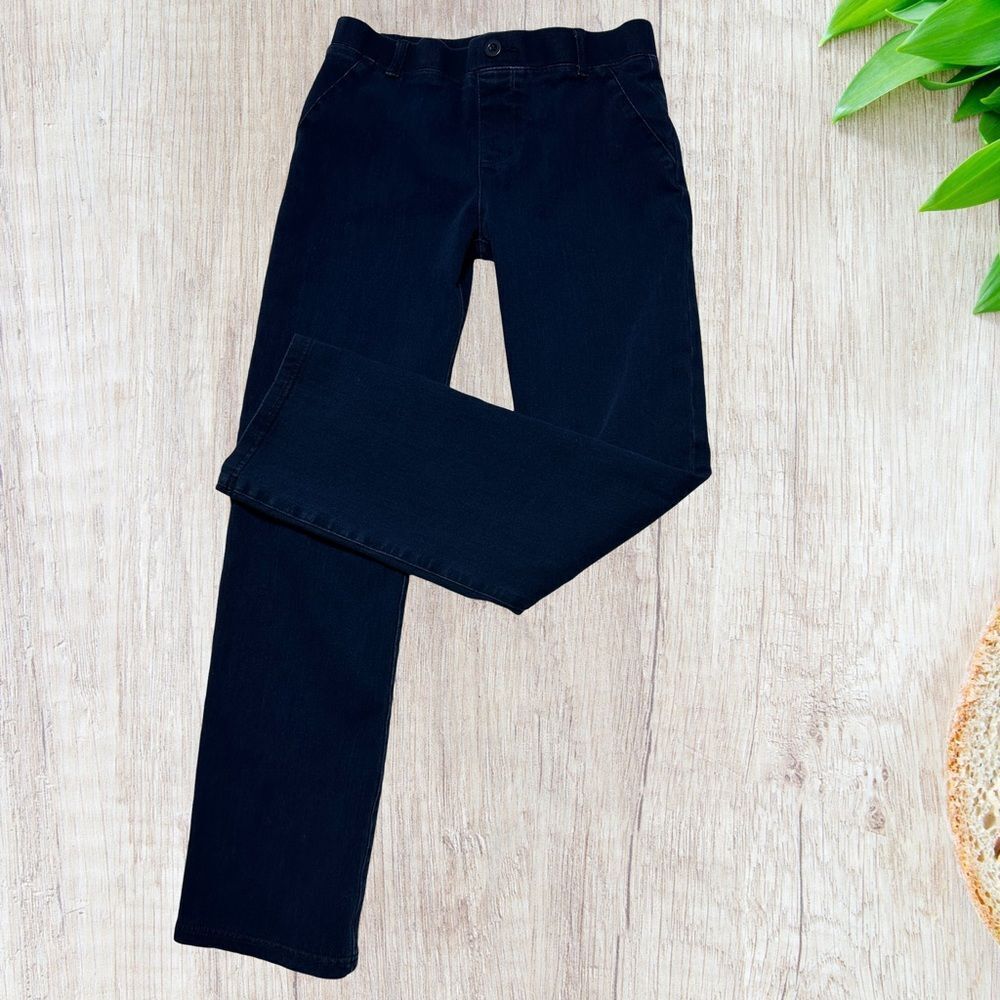Betabrand‎ Womens Denim Jeans Size MP Straight Leg Pull On Timeless Simple